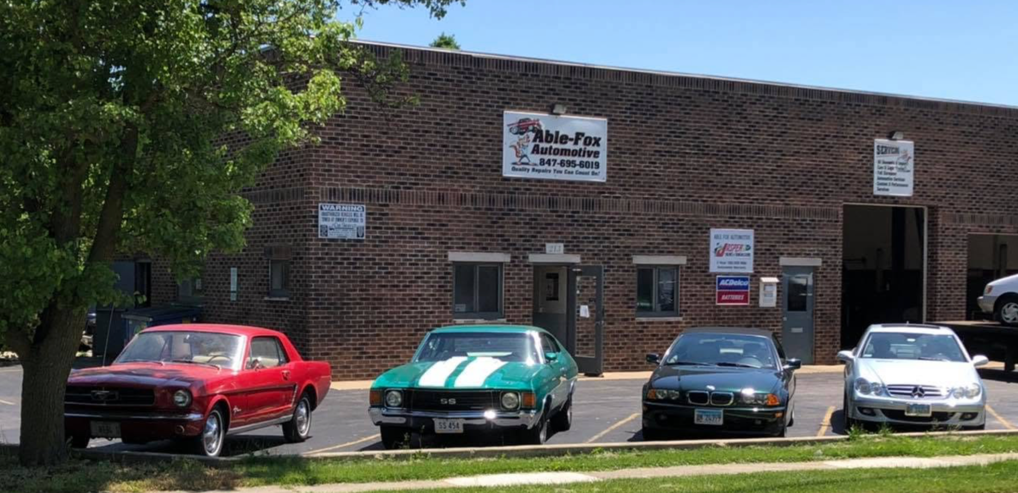 Able-Fox Automotive shop at 213 Wilcox Avenue in Elgin, Illinois